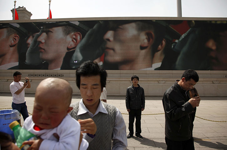 From the Agencies: Visitors at Tiananmen Square in Beijing, China