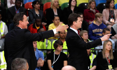 David Cameron and Nick Clegg 'body echo'