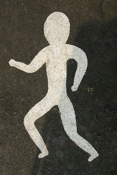 walkingmen : Walking pavement men  Leicester