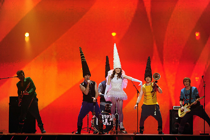 Eurovision finals: Zdob si Zdub representing Moldova perform their song So Lucky 