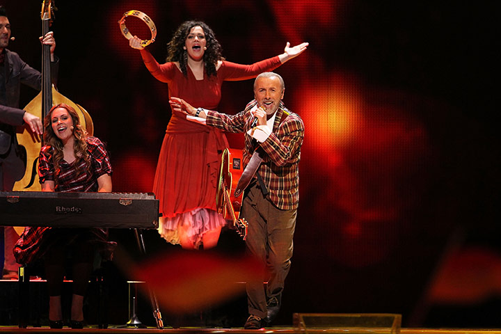 Eurovision finals: Dino Merlin of Bosnia & Herzegovina performs