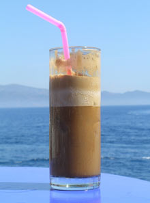 Greek frappe coffee