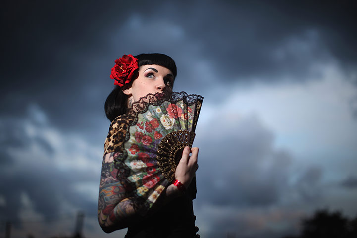 Rockabilly Weekender: Rock and Roll devotee Cherry Rae poses