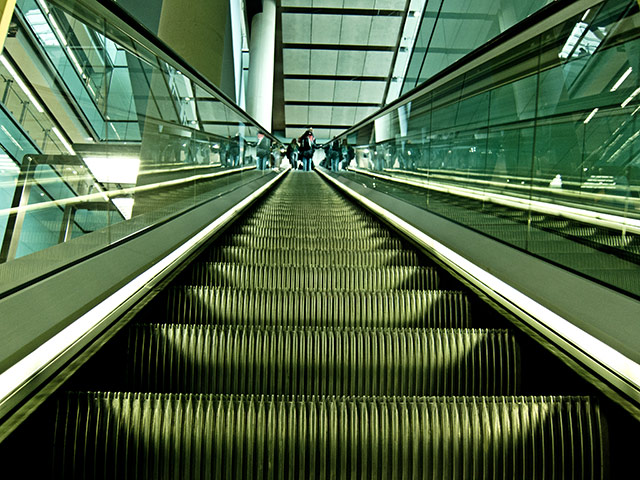 Week in pics: Moby: An escalator at Heathrow