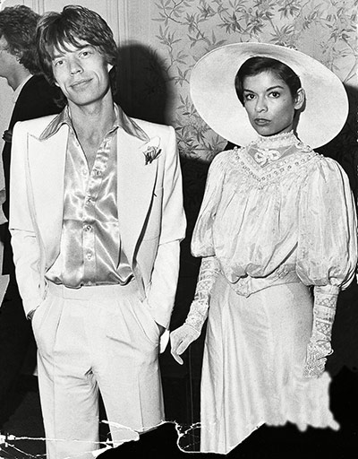 Tommy Nutter: Mr And Mr and Mrs Mick Jagger Arrive At A Charity Fashion Gala 1973