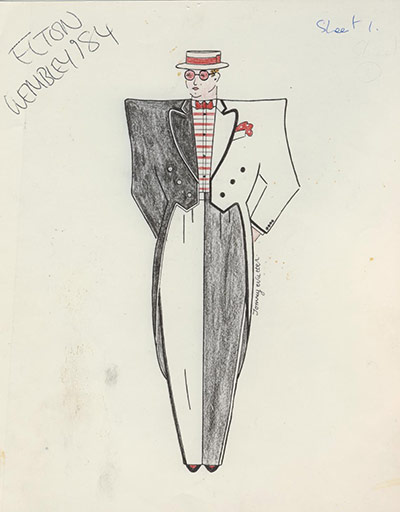 Tommy Nutter: An illustration for Elton John's suit in 1984