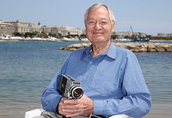 cannes day 8:  Roger Corman  on the beach 