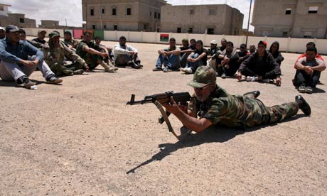 Rebels training in Benghazi