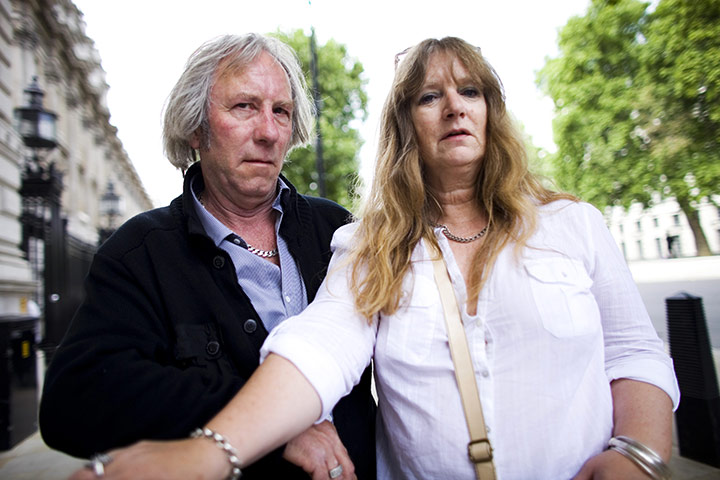 AgeUK pensions protest: Paul and Marianne Cox, 60 & 58, protested against the state pension age