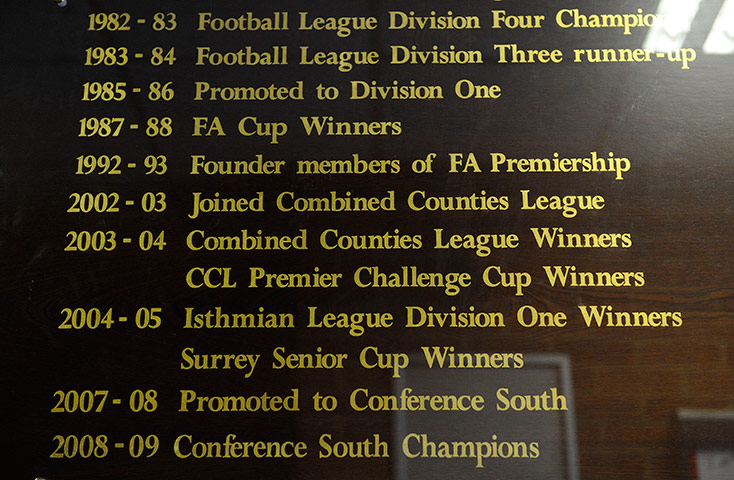 AFC Wimbledon: Honours board