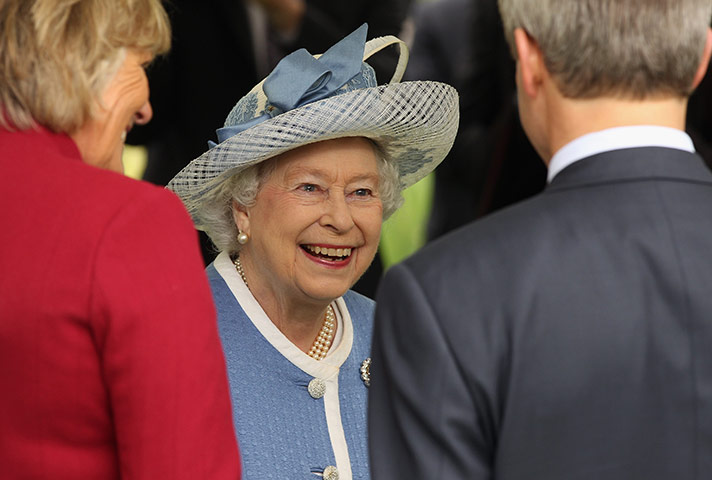 Queen in Ireland: Queen Elizabeth during a visit to the Irish National Stud in County Kildare