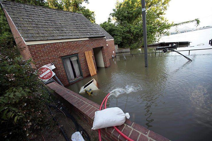 Mississippi floods: A flooded security office for the Isle of Capris Casino