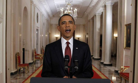 bin laden. President Barack Obama after announcing the death of Osama in Laden