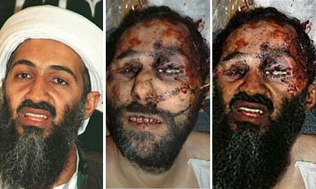 An image purporting to show Osama bin Laden's bloody corpse