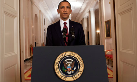 Barack Obama Announces the Death of Bin Laden, White House, Washington DC. America - 01 May 2011