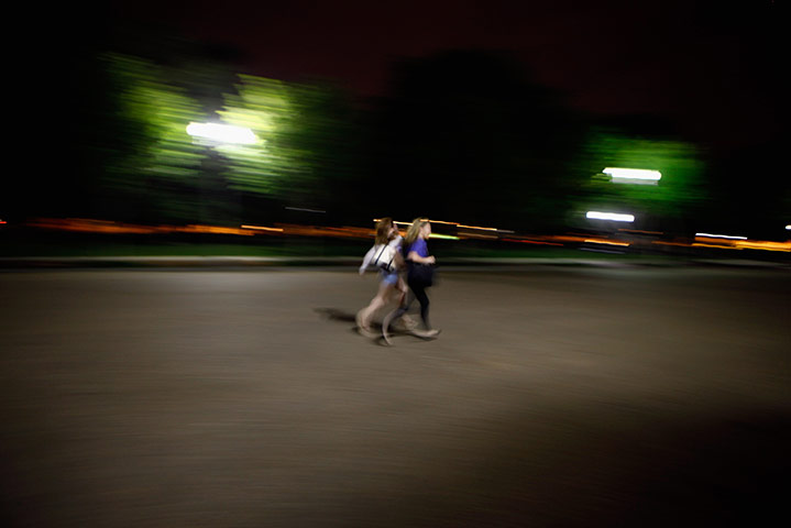 24 hours: Washington, DC, USA: Students run down Pennsylvania Avenue