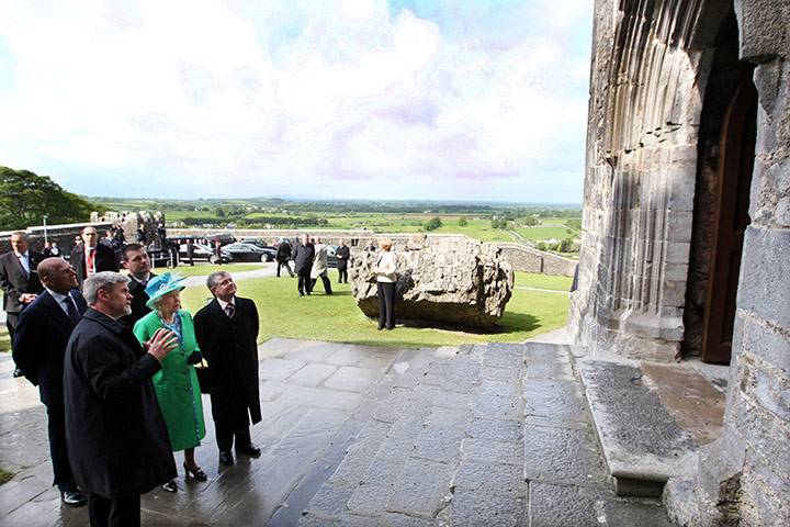 The Queen visits Ireland: The Queen at St Patrick's Rock Cashel