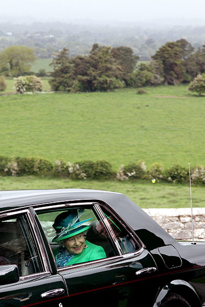 The Queen visits Ireland: Queen Elizabeth II leaves after a visit to the Rock of Cashel