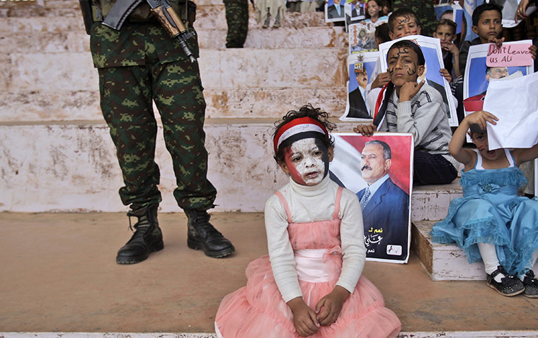 24 Hours in Pix: Yemeni rally