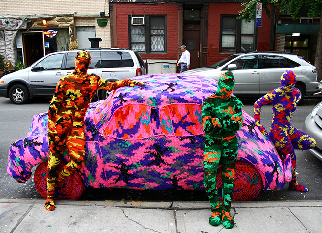 Olek: Crocheted Morris Minor, 2010