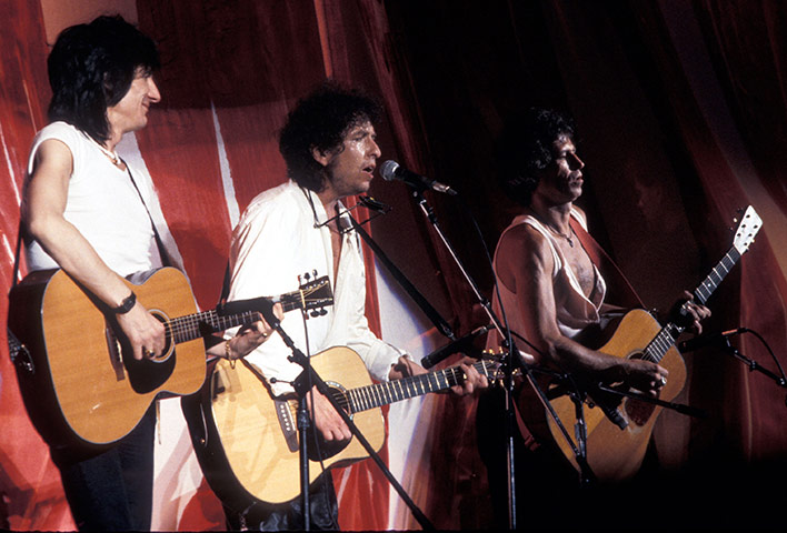 Bob Dylan at 70: Ron Wood, Bob Dylan and Keith Richards Live Aid Concert - July 13, 1985