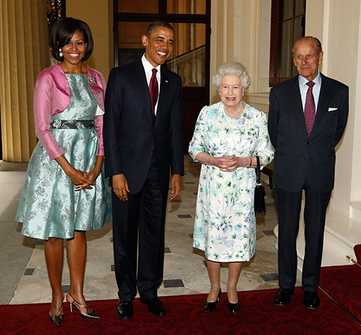 Obama UK visit: Barack and Michelle Obama with Queen Elizabeth and Prince