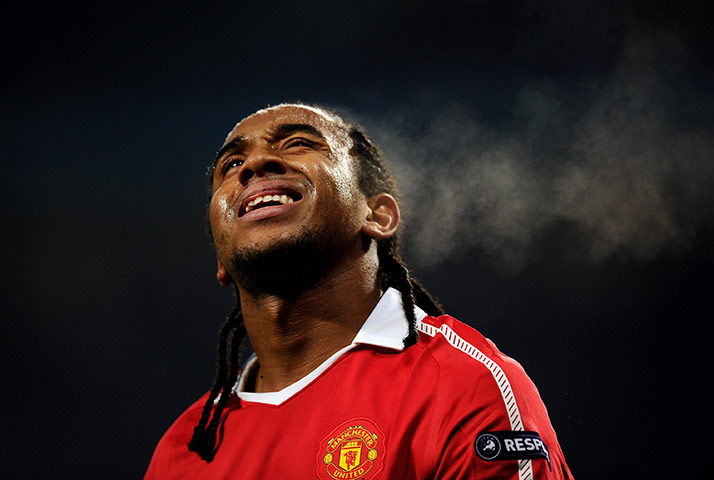 United's road to Wembley: Manchester United's Anderson reacts after a miss against Valencia