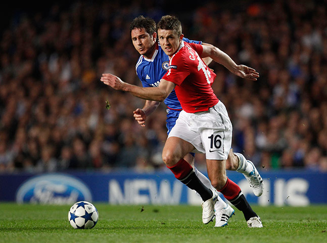 United's road to Wembley: Michael Carrick and Frank Lampard tussle in midfield