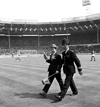 Wembley European Finals: Benfica fan at the 1963 European Cup Final