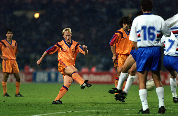 Wembley European Finals: Ronald Koeman scores the winner in the 1992 European Cup final