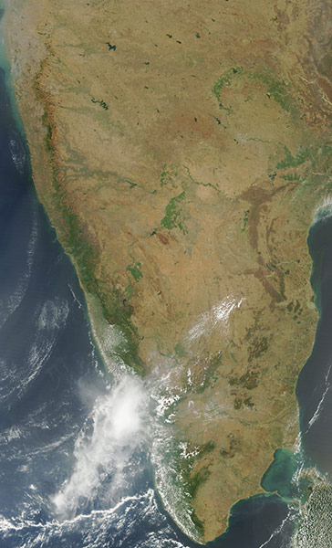 Satellite Eye on Earth: South India