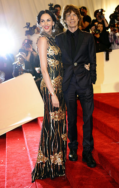 Metropolitan Museum Gala: L'Wren Scott and Mick Jagger at The Metropolitan Museum of Art