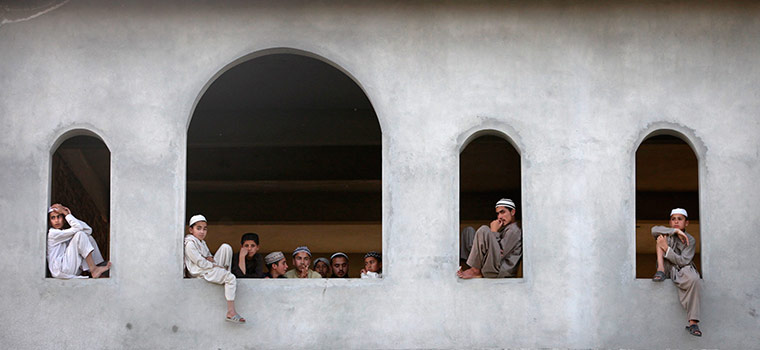 24 hours in pictures: Students look on where Osama bin Laden was killed , Abbottabad
