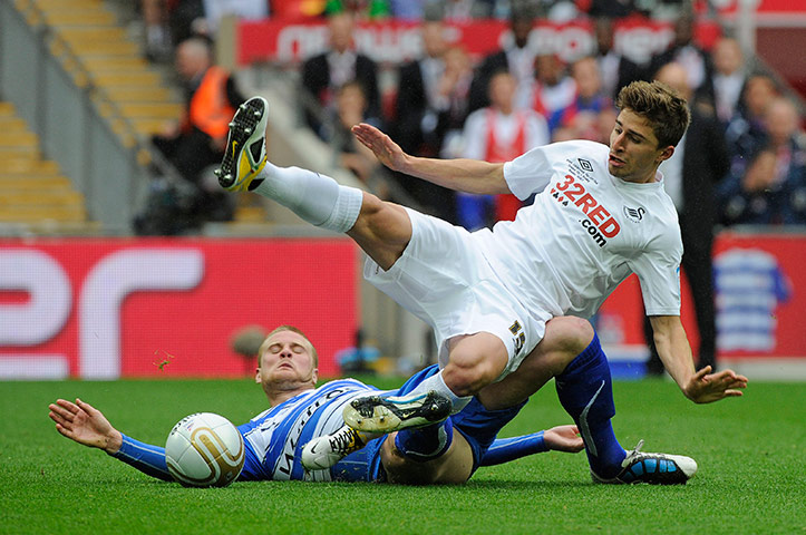 Swansea City v Reading: Mills and Borini
