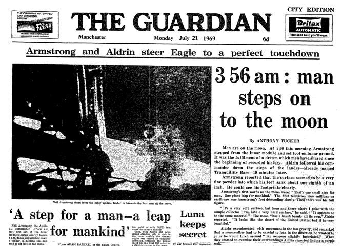 Guardian at 190 years: The Guardian 190th anniversary, Moon landings