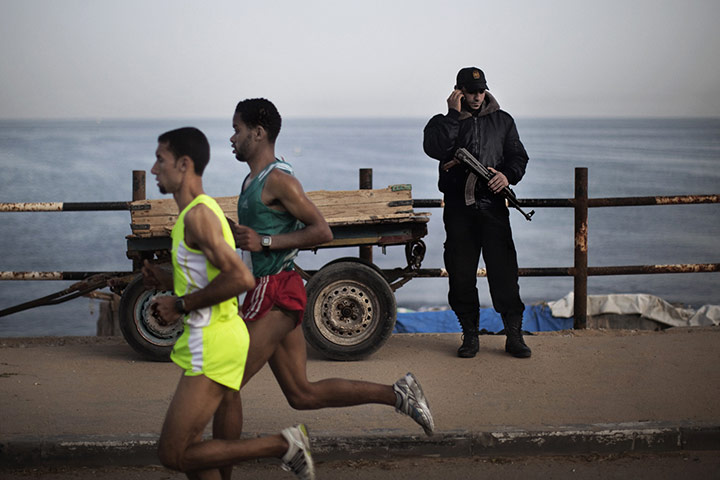 24 hours in pictures: the Gaza Strip's first-ever marathon 
