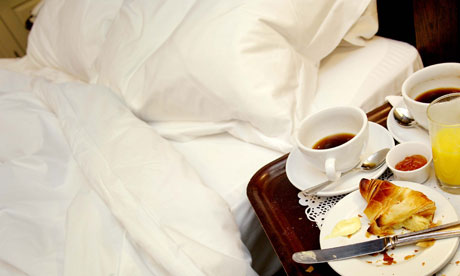 Half-finished breakfast