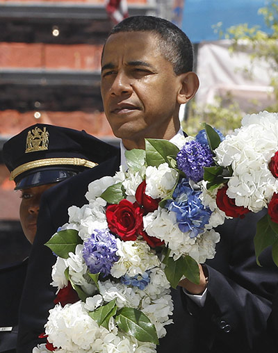 Obama Visits Ground Zero: President Obama visits the World Trade Center site 
