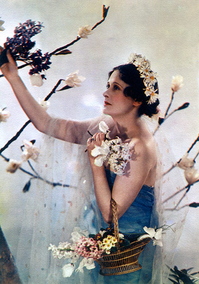 Madame Yevonde: Lady Anne Rhys poses as the goddess Flora