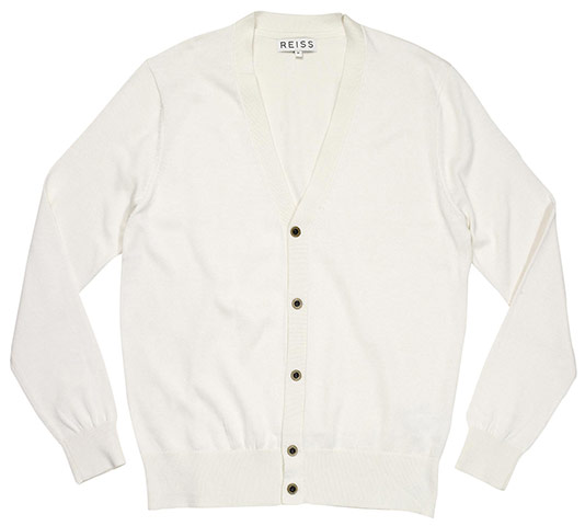 Key trends: men's white: Cardigan
