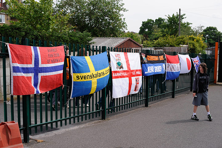 Barnet v Port Vale: Barnet fans are an international bunch