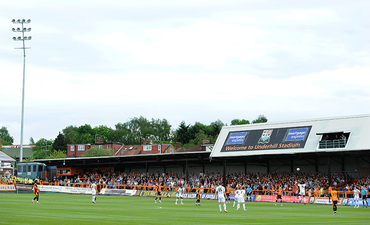 Barnet v Port Vale: The famous sloping Barnet pitch