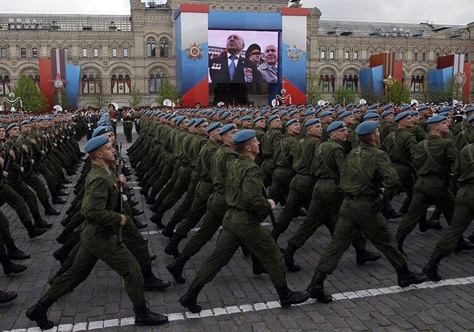 moscow vicotory day  : World War II veterans
