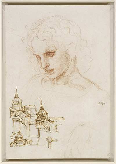leonardo da vinci : Sketch of a Youth (used for the Head of Saint James) by Leonardo