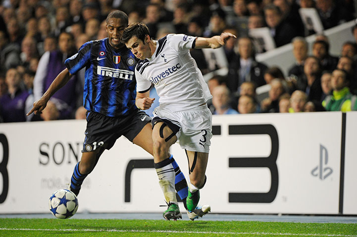 Top 50 transfer targets: Spurs' Gareth Bale gets around the outside of Inter Milan's Maicon