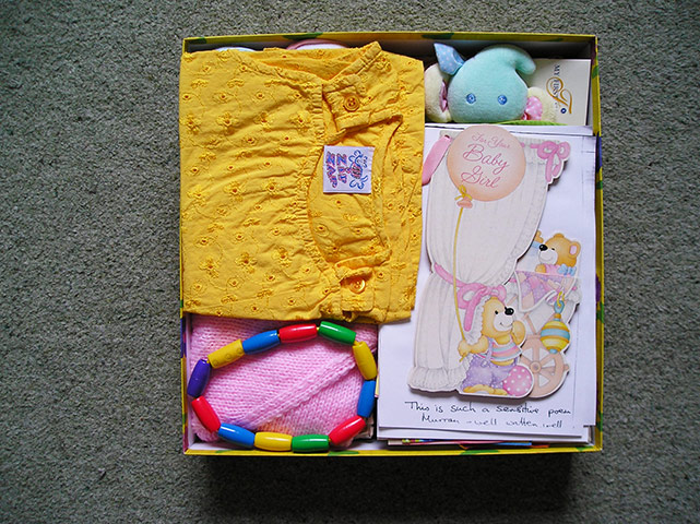 In pictures: Memory: baby items in a box