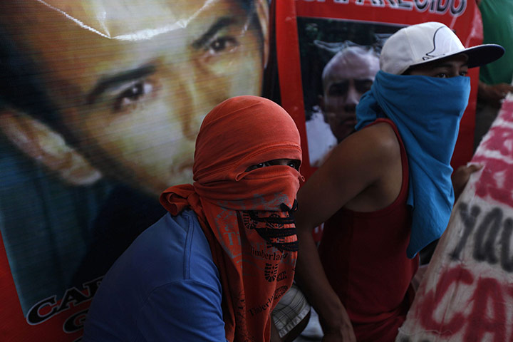 FTA: Tomas Bravo: Young men take part in a peaceful protest led by Javier Sicilia in Torreon