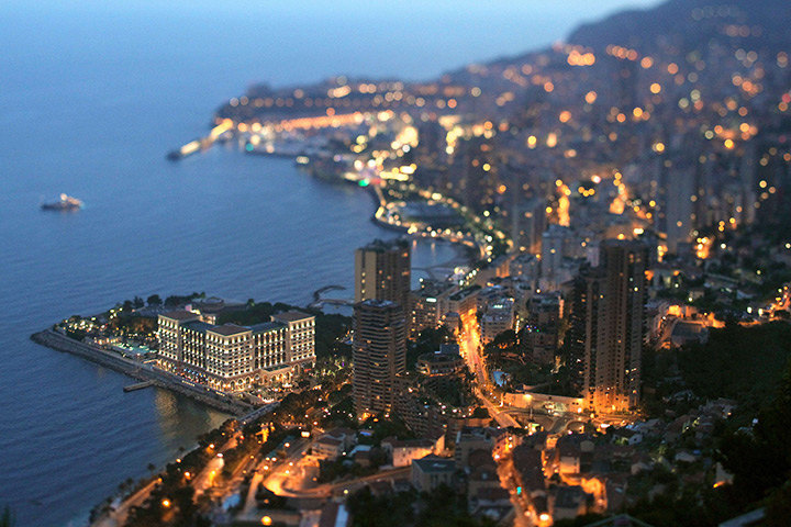 24 hours in pictures: a view of monaco at night