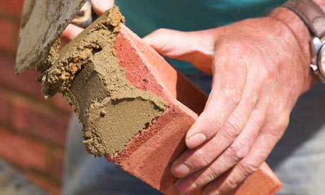 bricklayer close up