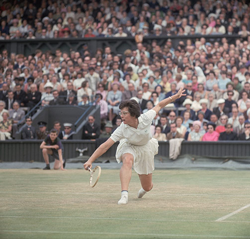 Ladies of Wimbledon: American tennis player Billie Jean Moffitt in 1965